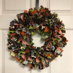 Handmade Halloween Rag Wreath